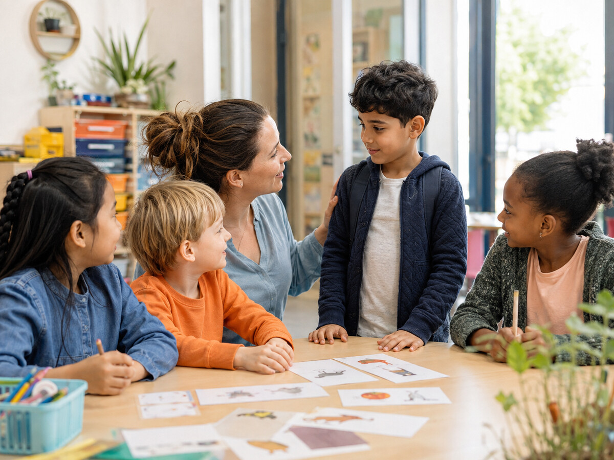 Pupils in the newcomer class